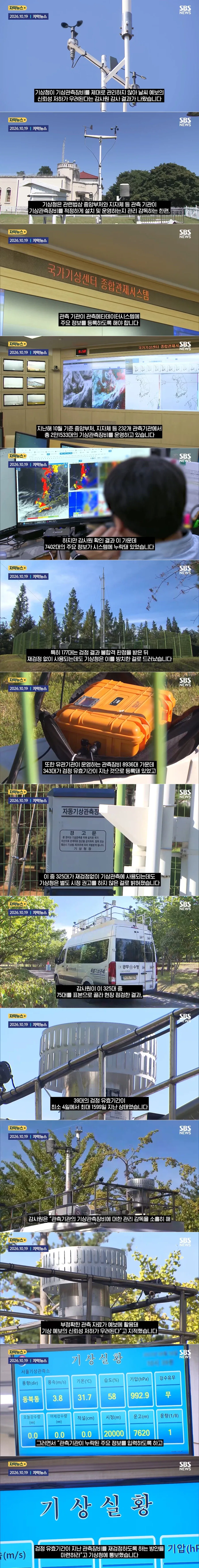 왜 날씨 예보 틀리나 했더니…"불합격 판정 받고도 운영, 기상청 방치"