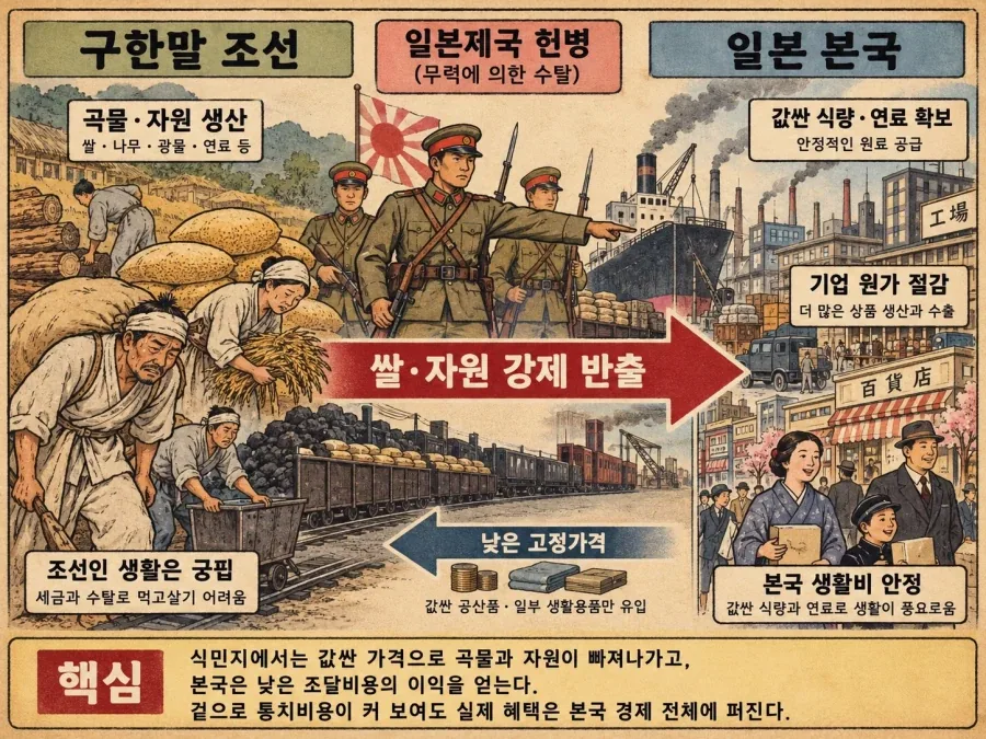 식민지 통치가 재정적자였다는게 사실 분식회계 장난질인 예시 설명