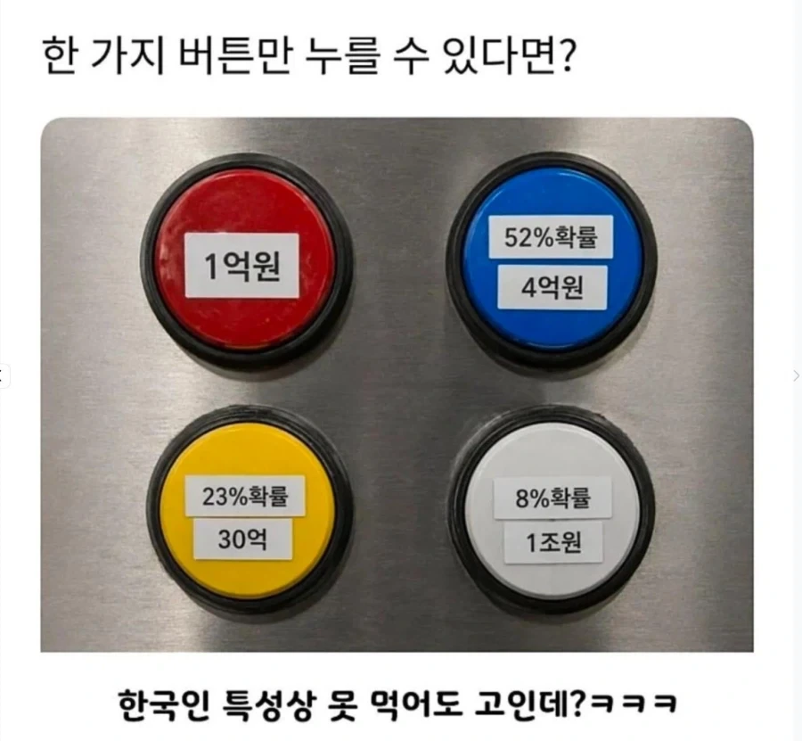 한가지 버튼만 누를 수 있다면??