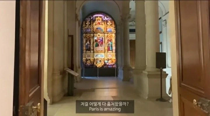 프랑스로 여행간 유튜버 영상자막.jpg