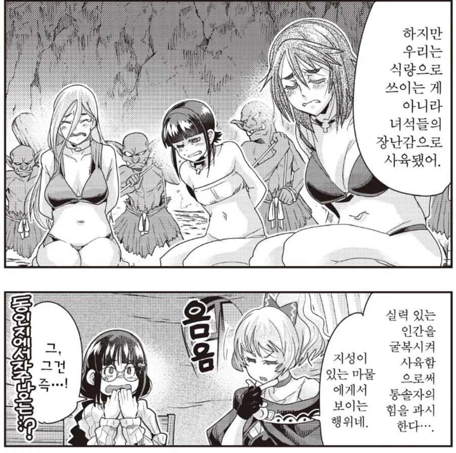 고블린에게 포로가 되어 ㄴㅇ 이하의 취급을 당함