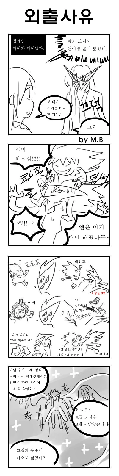 나이트런 4컷 만화