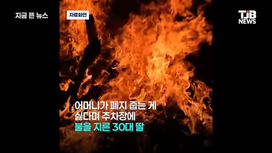 엄마 폐지 줍는 게 싫어서” 빌라 주차장 불 지른 딸