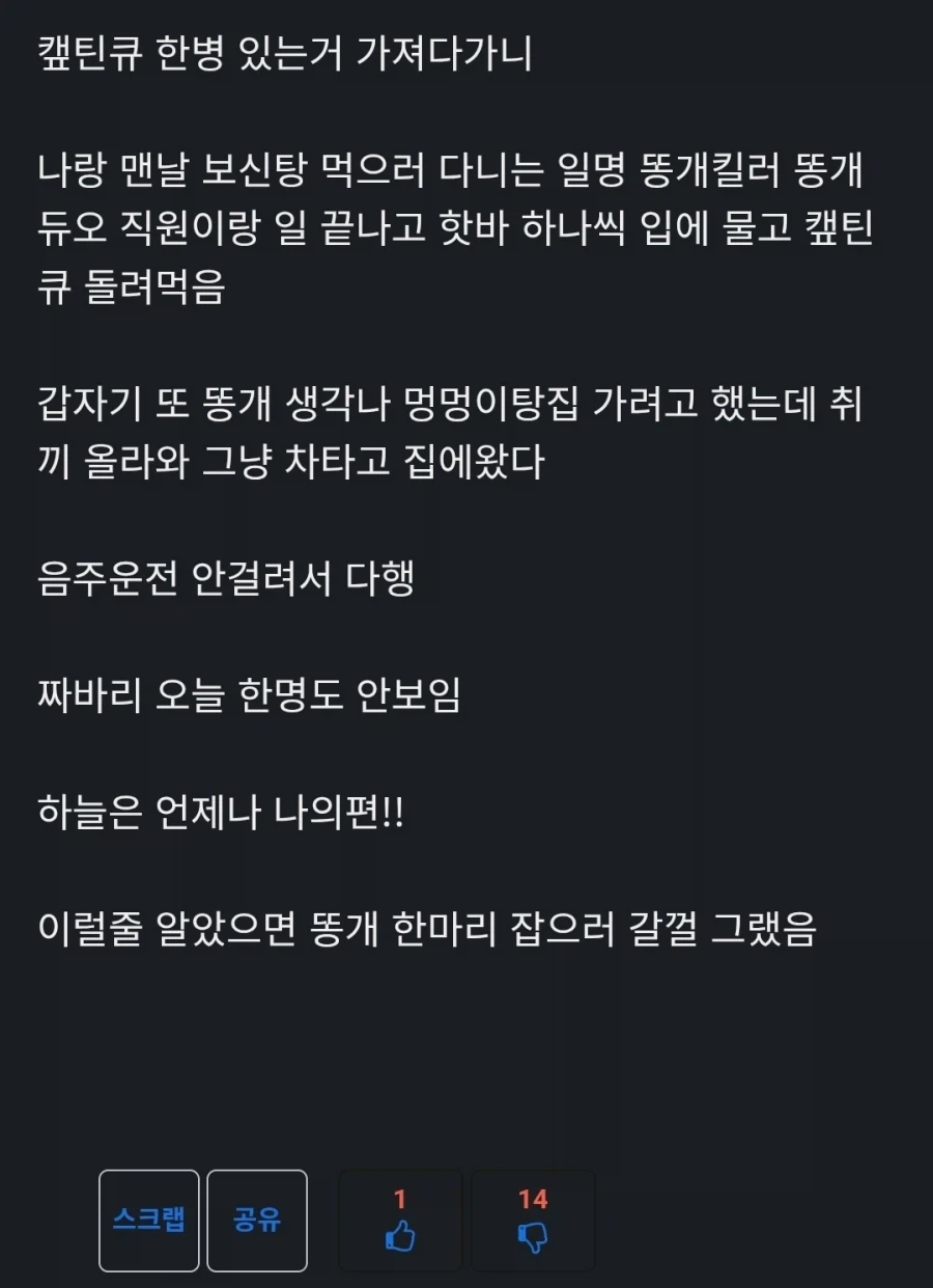 얘는 음주운전이 뭐가 자랑이라고 이래 글을 올려 둠?