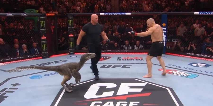 AI로 표현된 UFC 대결