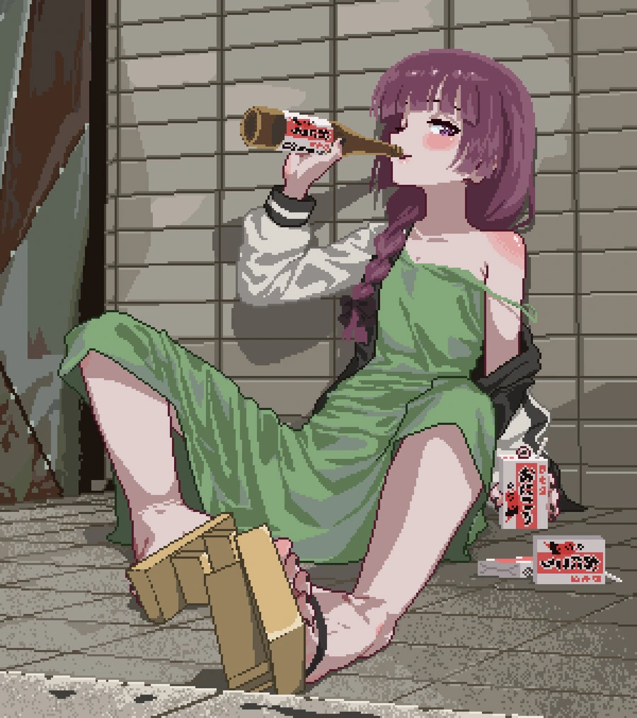 봇치더락) 쓰레기 봉투녀
