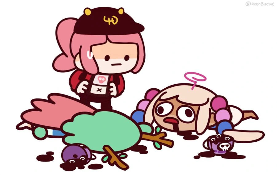 버튜버) 티파티에 사나와 파우나를 초대한 칼리.manga