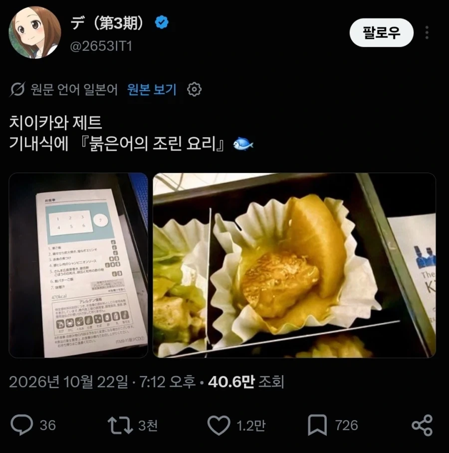 치이카와)ANA 제트기 콜라보? 내 이랄줄 알았다