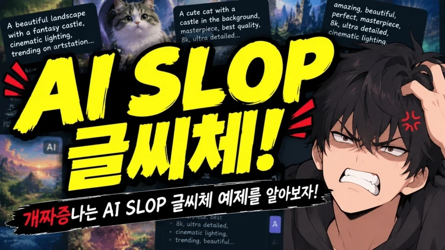 개 짜증나는 AI SLOP 글씨체를 알아보자