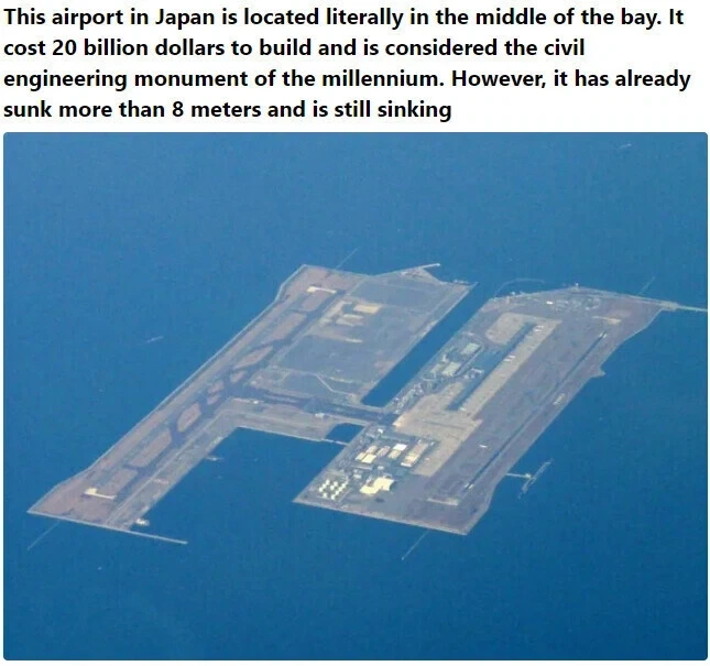 가라앉고 있는 일본 공항