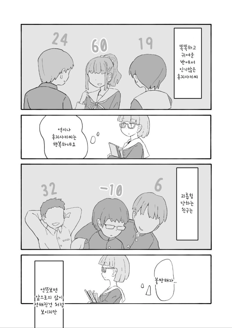 행복수치가 보이는 안경 만화 - 이미지 4