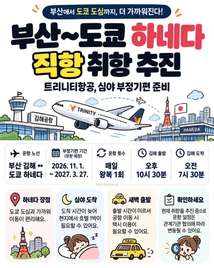 김해공항-하네다 노선 생기나 보네