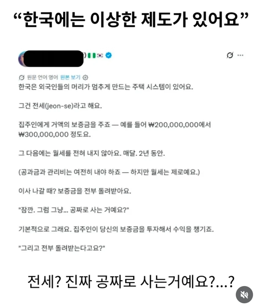 "한국에는 이상한 제도가 있어요"