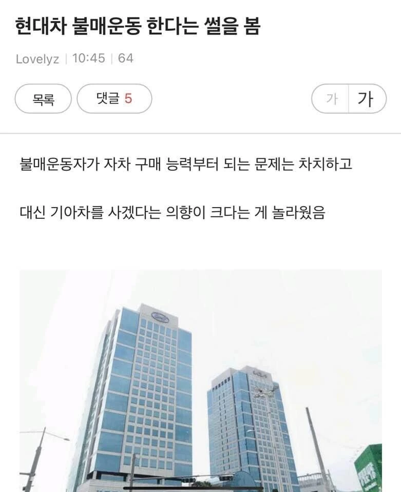 한국에서 현대그룹 불매하며 사는 법