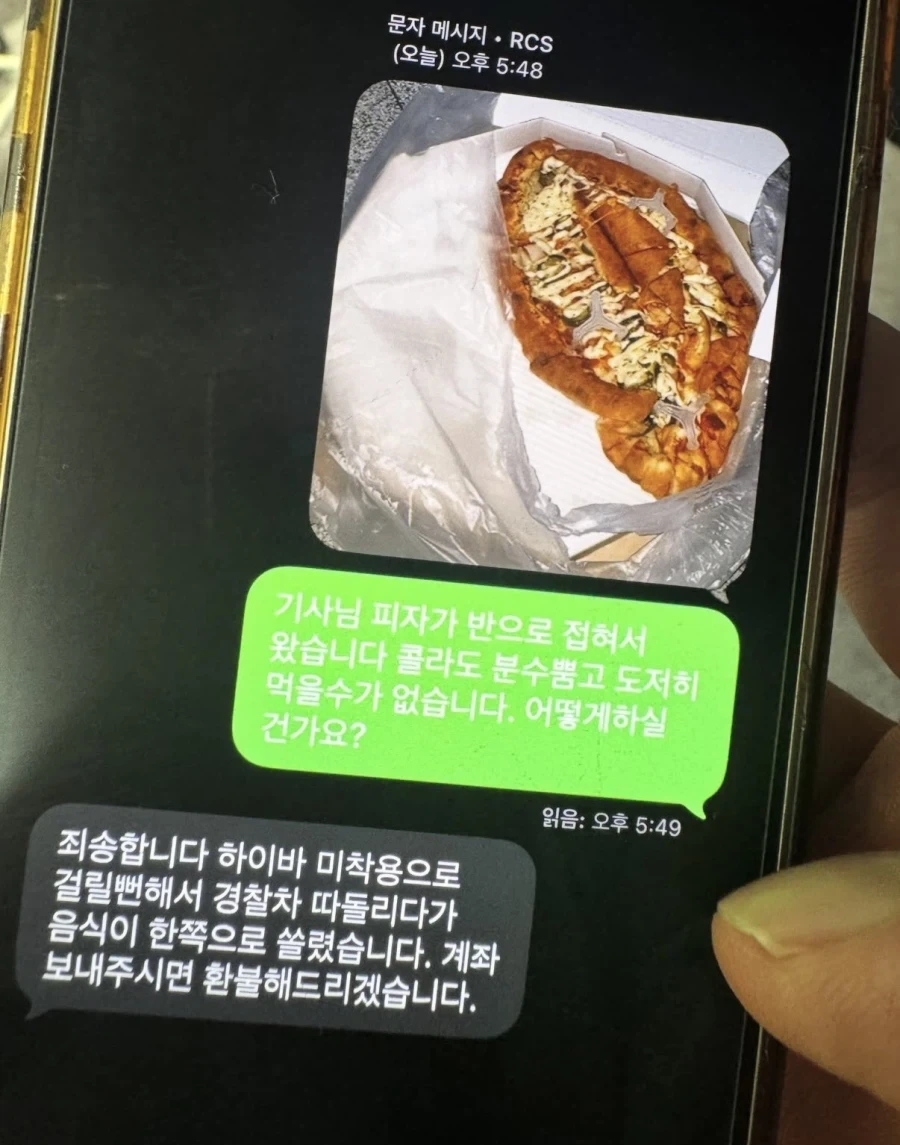 아오 피자 배달온 꼬라지 봐라 ㅠㅠ - 이미지 2