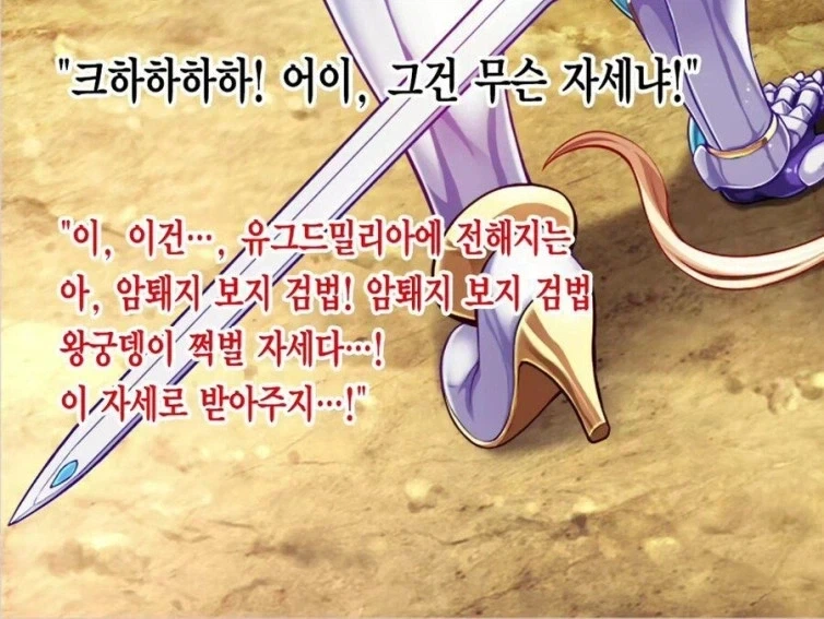 다양한 바리에이션이 있다는 검술 자세