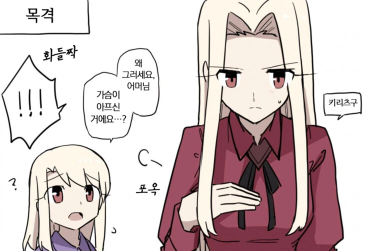 FATE) 아이리와 키리츠구가 몸이 교체 당하는 만화 - 이미지 4