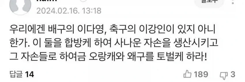 아무나 못 따라하는 네이버 댓글