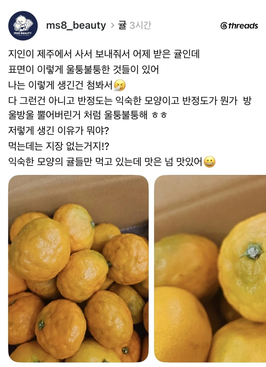 귤 이렇게 생긴거 먹어도 지장없죠?.jpg