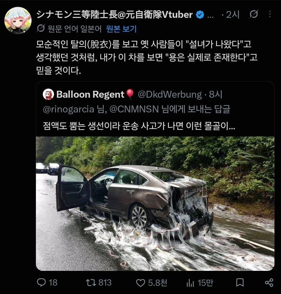 꼼장어 운송 사고