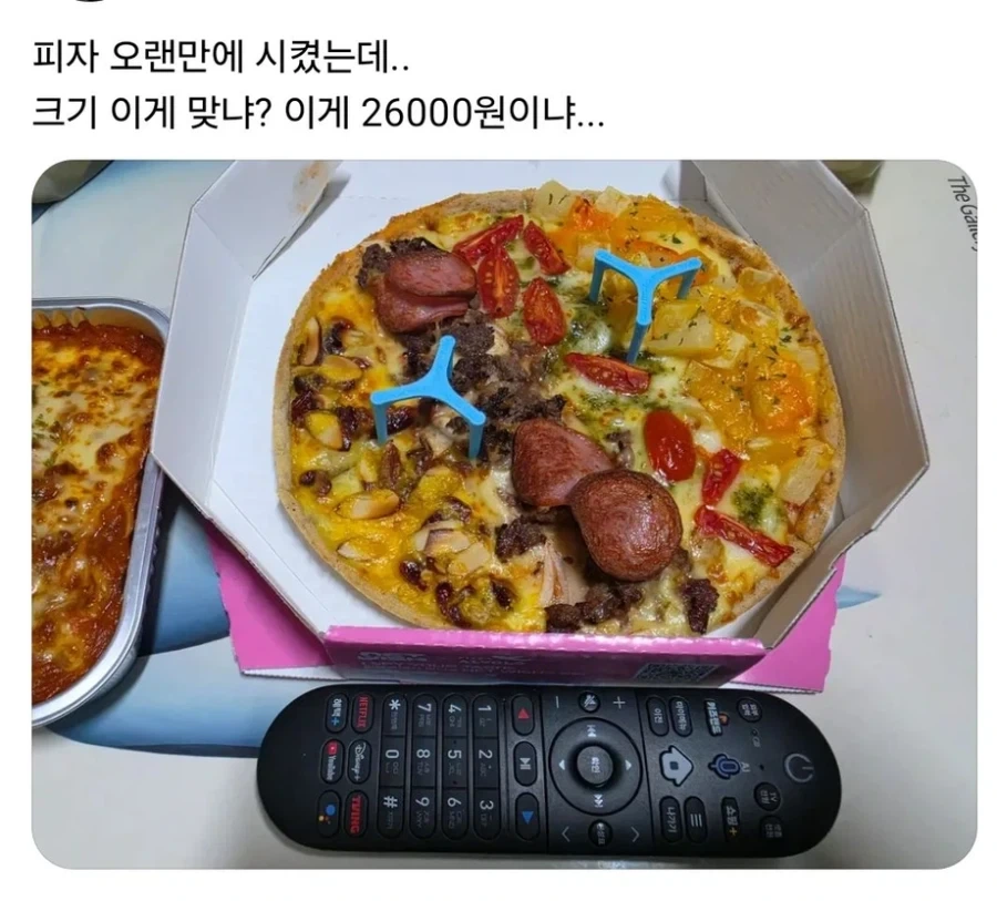 이게 26000원 짜리 피자 맞냐.jpg