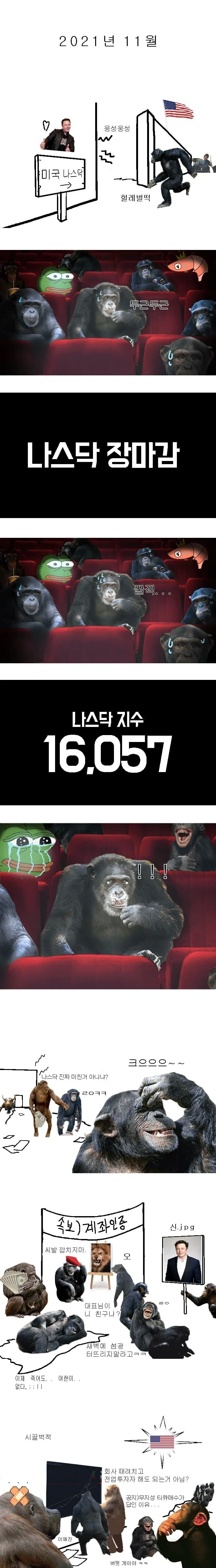 미국 주식하고 있는 디시인사이드 만화