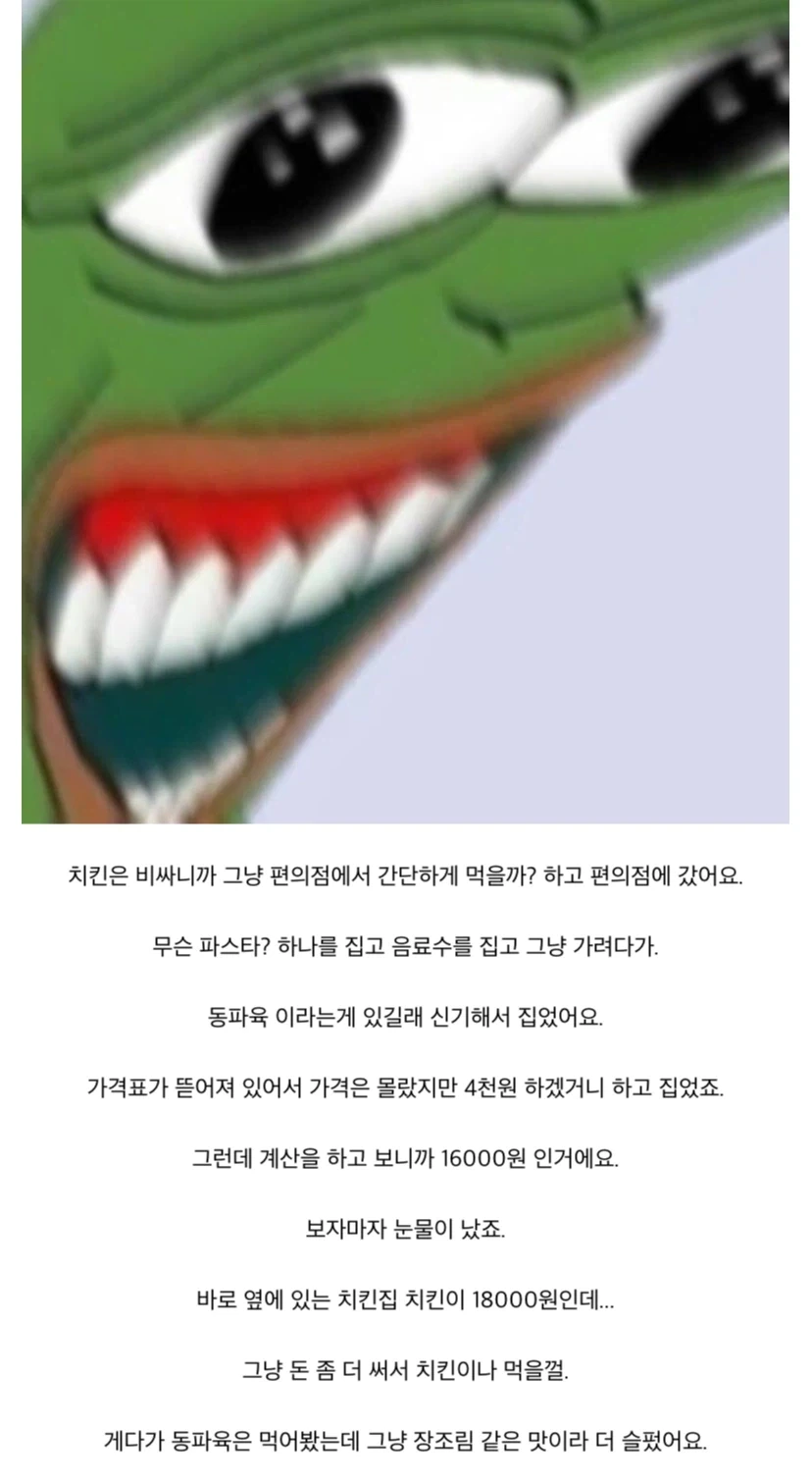 간단하게 먹으려다 본전도 못찾음 청년