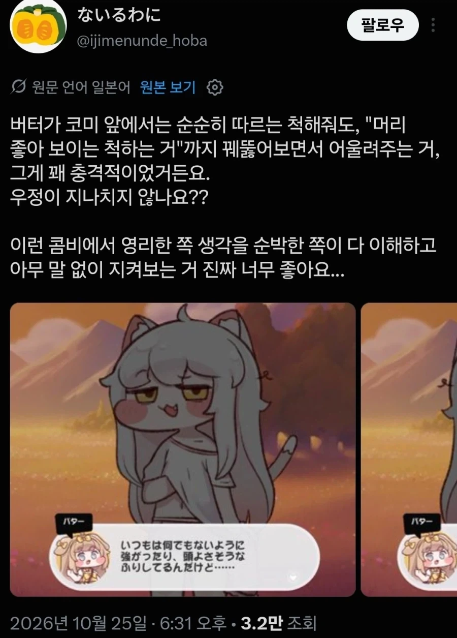 트릭컬)버터코미 관계를 완전히 이해한 글섭유저