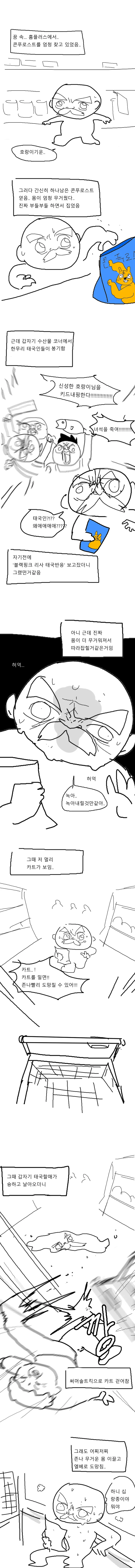 증조할배의 새우튀김 꿈 만화
