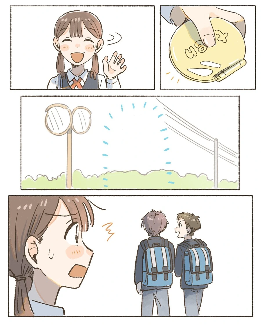 좋아하는 남자아이에게 인사하려는 소녀.manga - 이미지 3