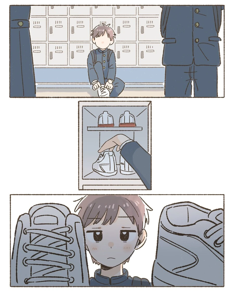 좋아하는 남자아이에게 인사하려는 소녀.manga - 이미지 5