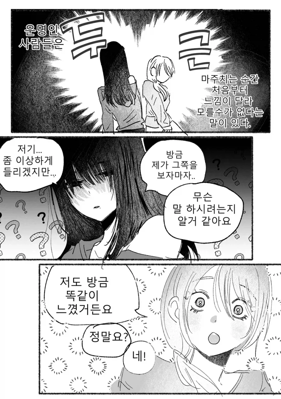운명의 찌리릿을 느끼는 백합 만화.manhwa