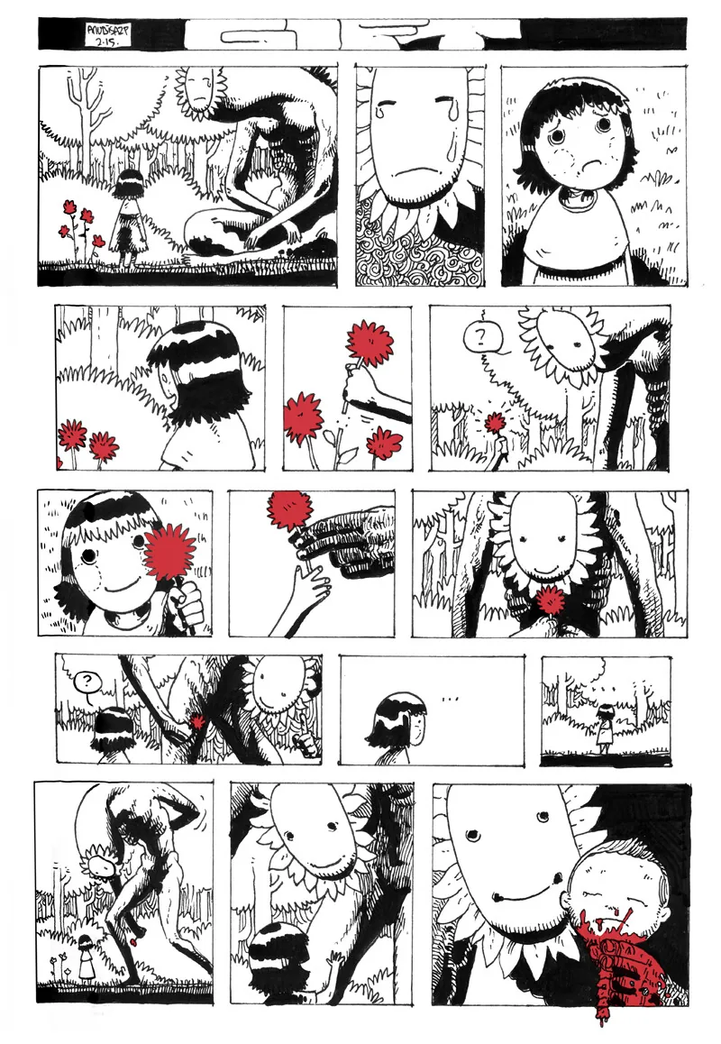 꽃을 교환하는 만화