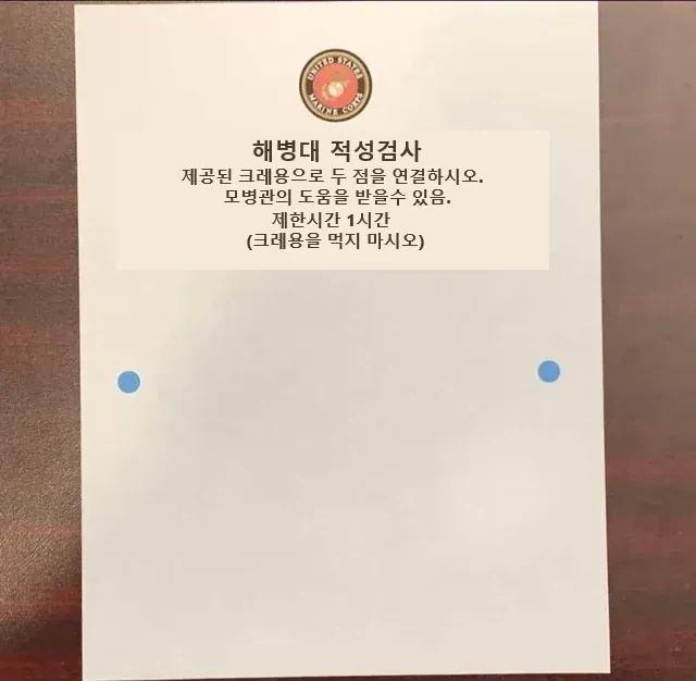 너무나도 어렵다는 미해병대 적성검사 ㄷㄷㄷ