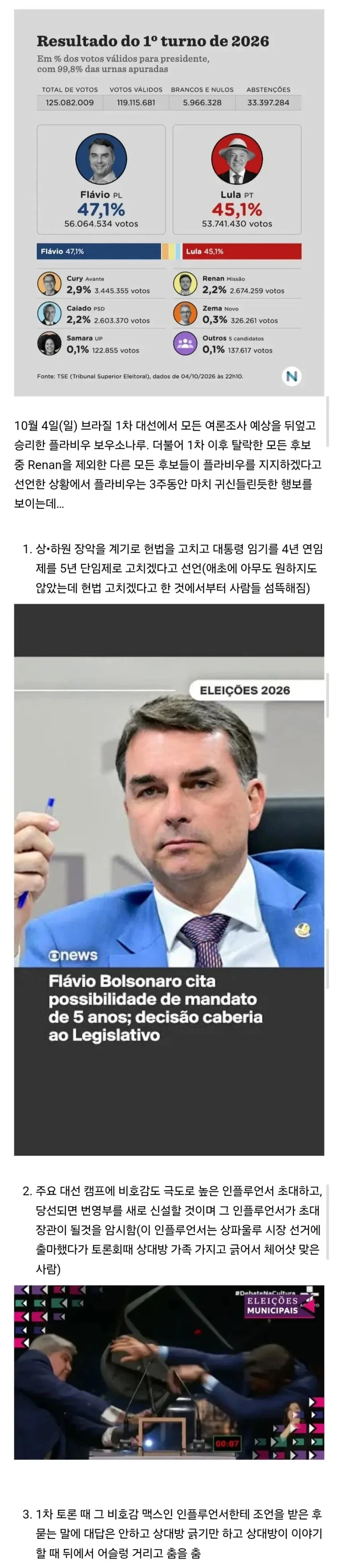 브라질 대선 룰라 4선이유