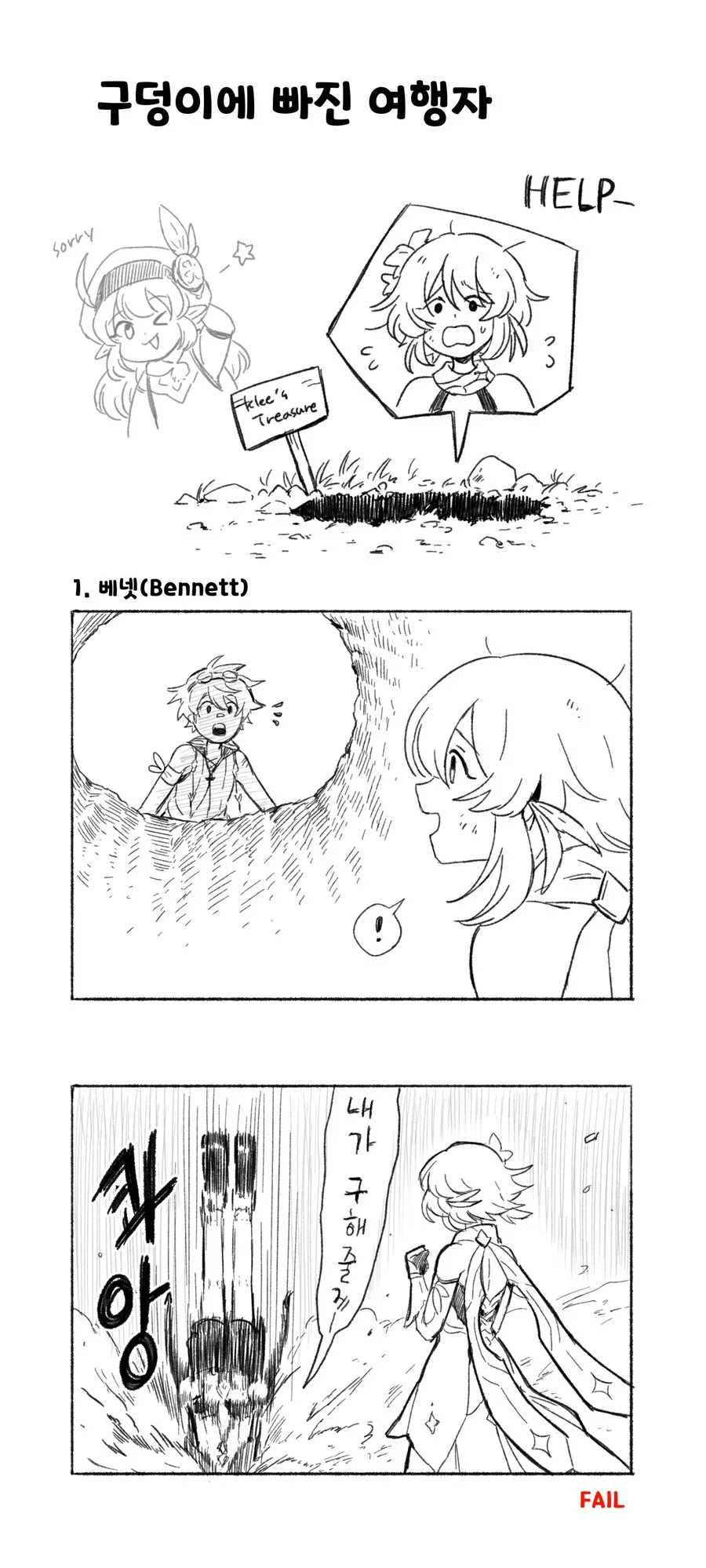 원신) 여행자 구출하는.Manhwa