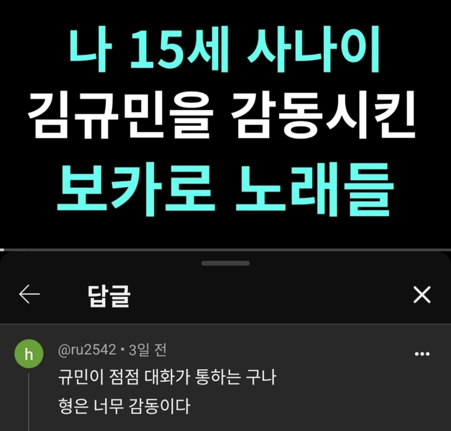 15세 사나이 김규민이 말아주는 보컬로이드 플리
