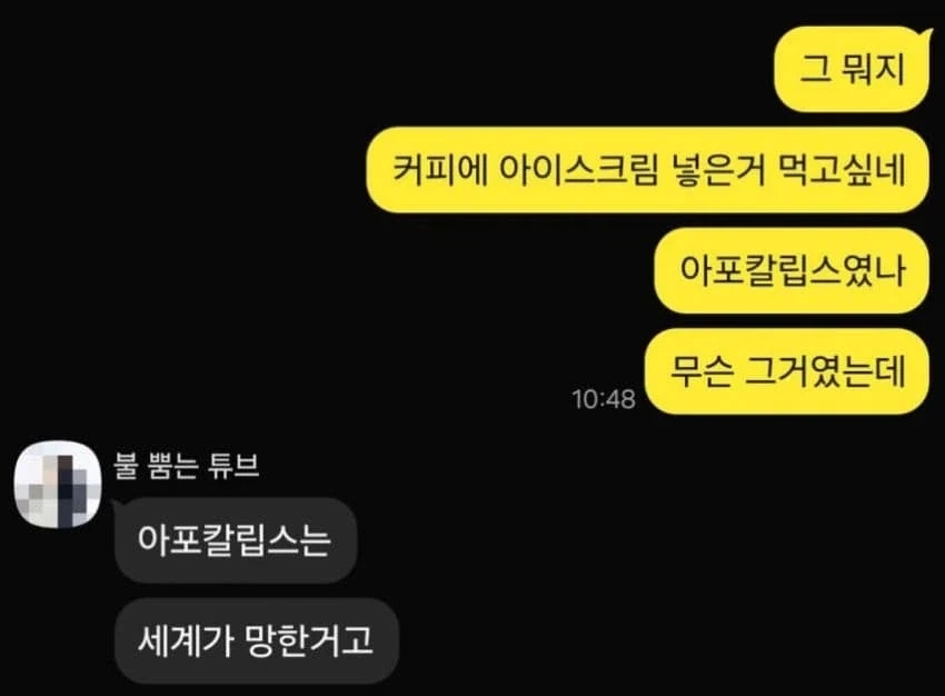 멍청멍청 커피에 아이스크림 넣은거..