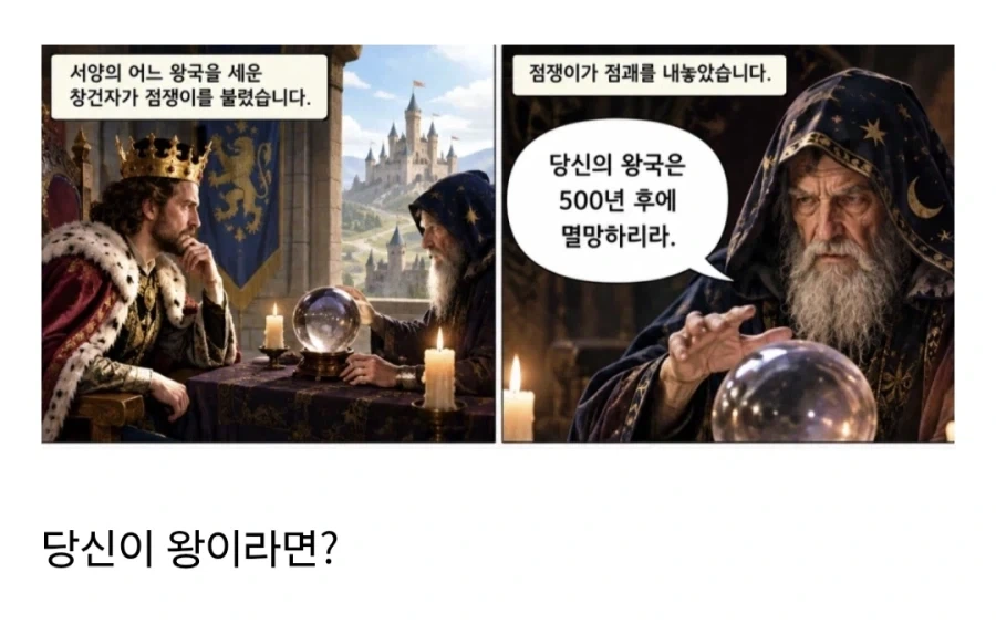 자기가 세운 왕국이 결국 멸망할거라는 예언을 들었다.jpg