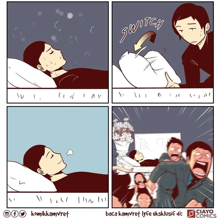 의외로 베개 뒤집으면 안되는 순간.jpg