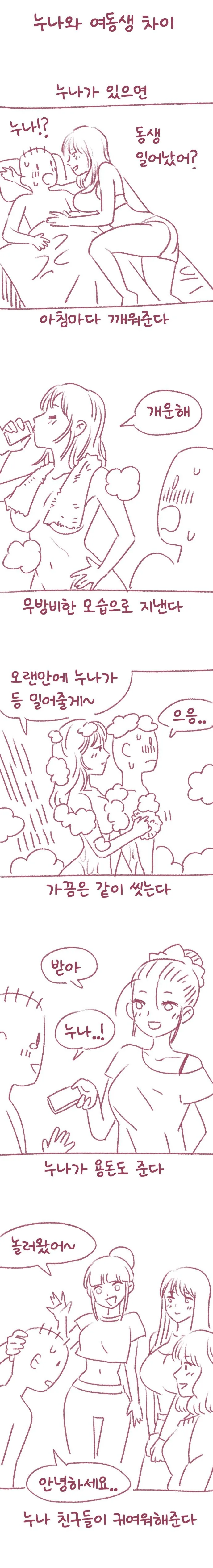 누나 있으면 VS 여동생 있으면 .manhwa