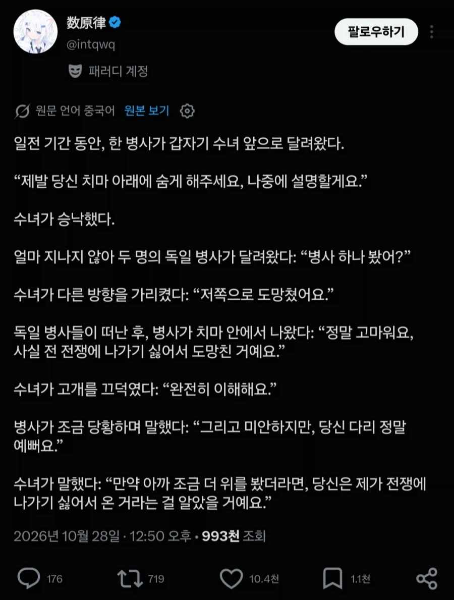 "어느 중국인의 1차대전 문학"