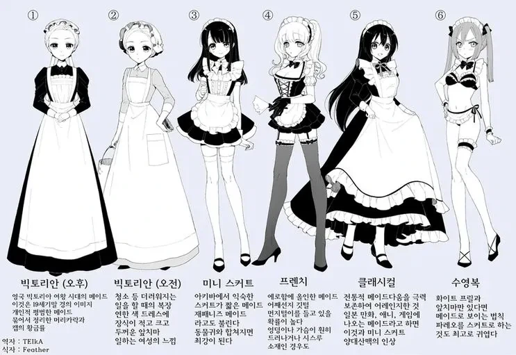 메이드복의 종류