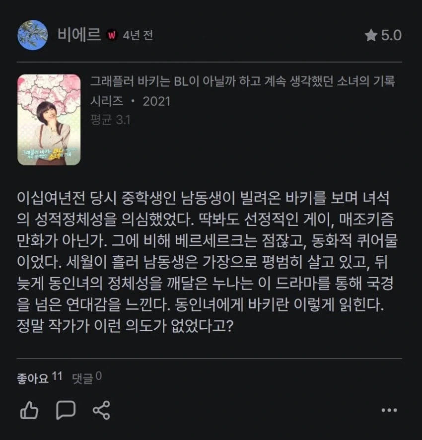 번항개"이렇게 눈치빠른 여성독자가 있었을 줄이야"