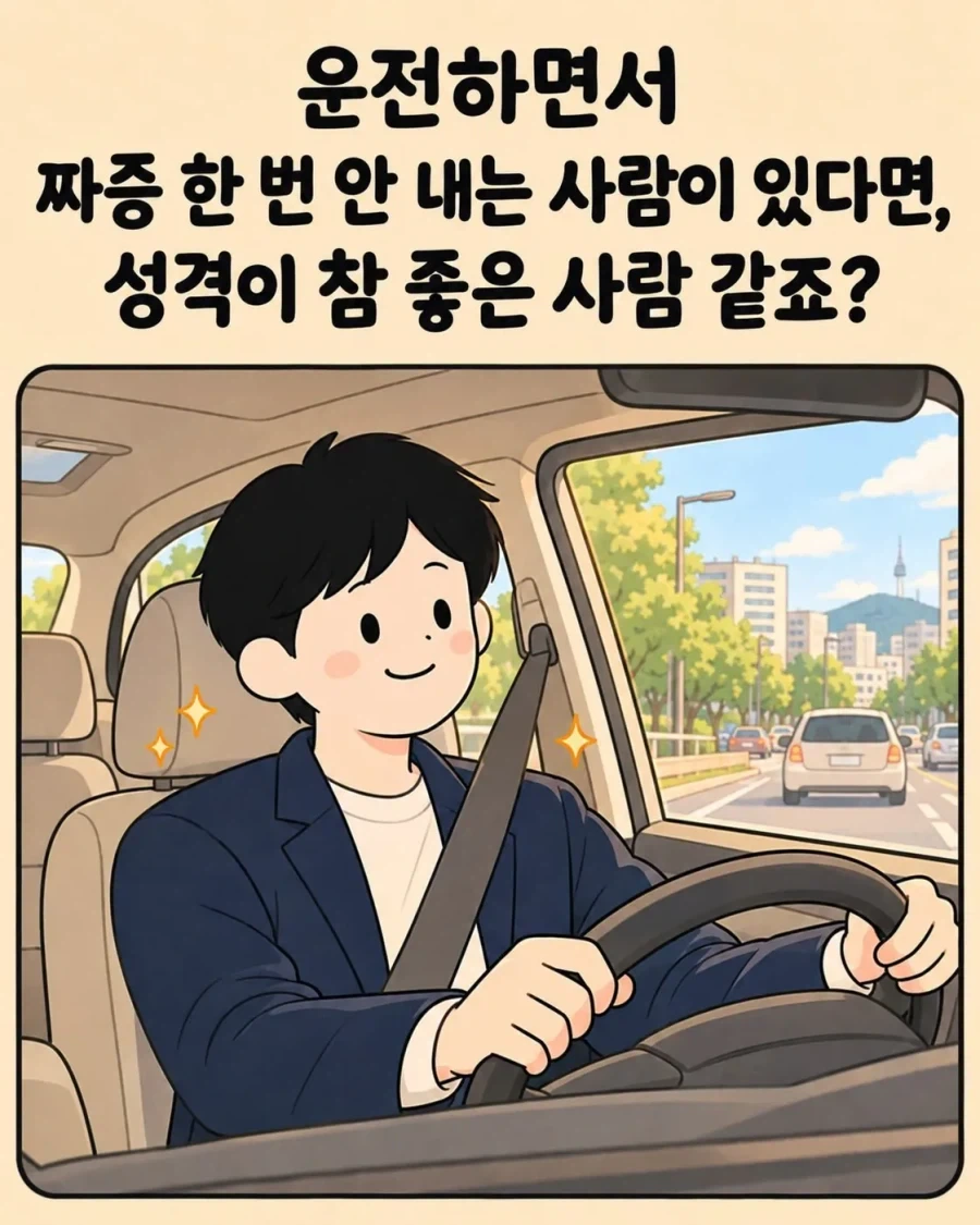 운전하면서 화 안내는사람 특