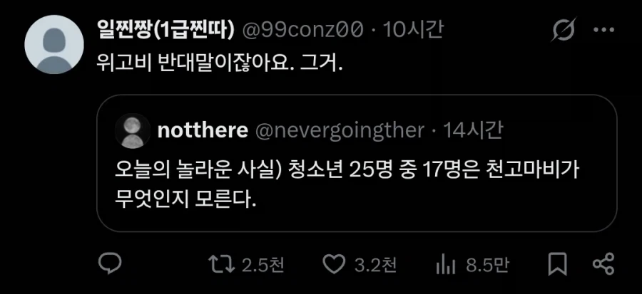 청소년 25명 중 17명은 천고마비가 무엇인지 모른다.twit - 이미지 2