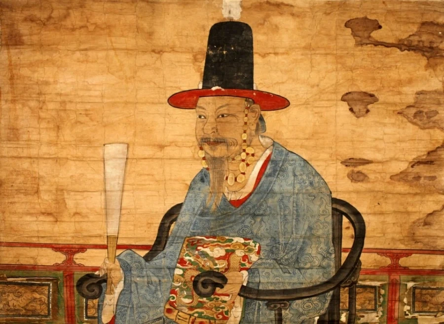 내려치기 당하는 명군 선조