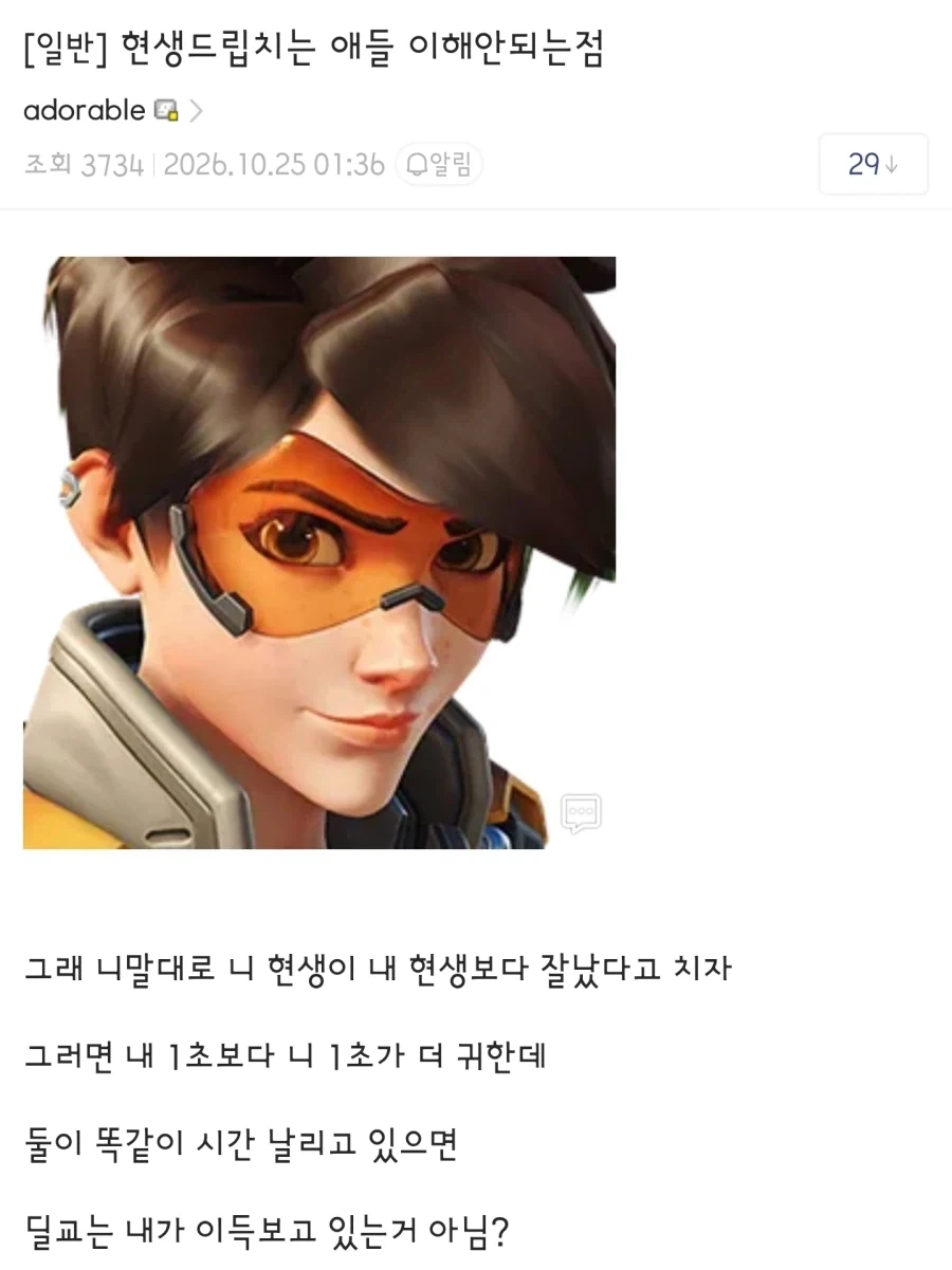 현생을 좀 살아라 하는애들 이해 안됨