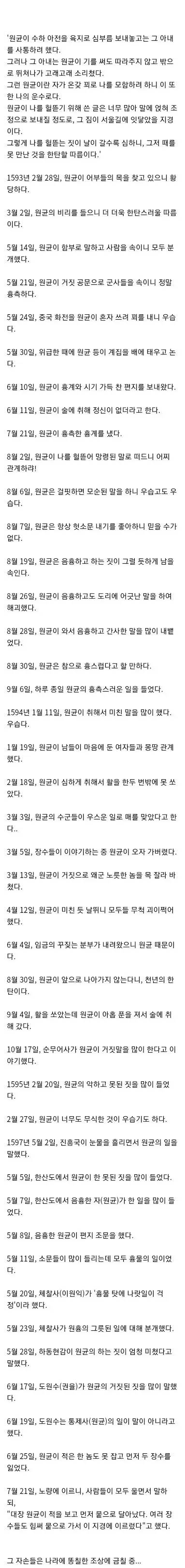 사실상 난중일기 주인공