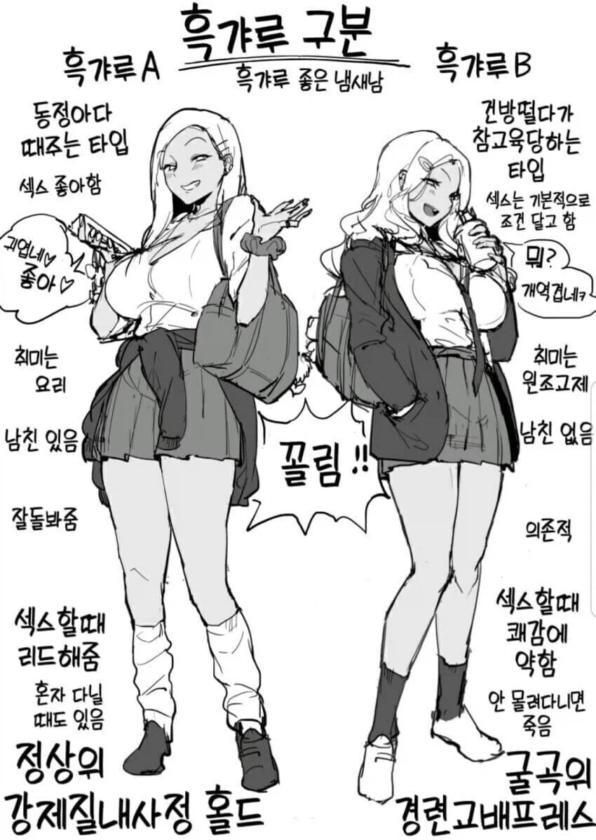 흑갸루 구분